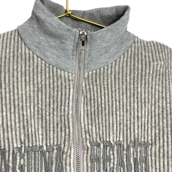 Shein Womens Grey Polyester Pullover Sweatshirt Size L Zip - Laguna Beach‎ 502 - Picture 4 of 9